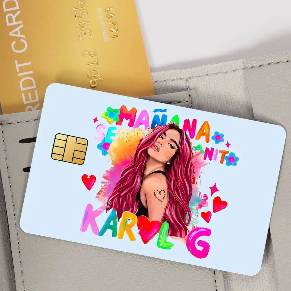 carte sim personnalisée karol papier étanche adhésif papillons fleurs notes musicales grunge creative