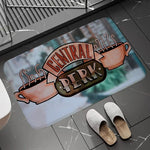 tapis central perk friends blanc vert noir moderne logo bienvenue salon chambre bain