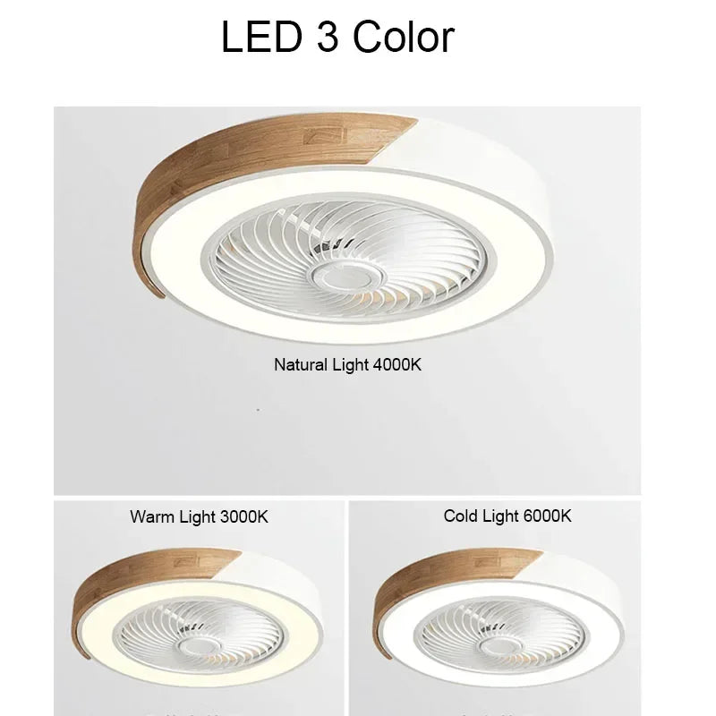 ventilateur led moderne gris blanc bois naturel certification ul vde rohs