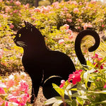 statues extérieures silhouettes chats noirs minimaliste tringle jardin