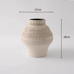 vase céramique moderne blanc texture tissée décoration intérieure plié