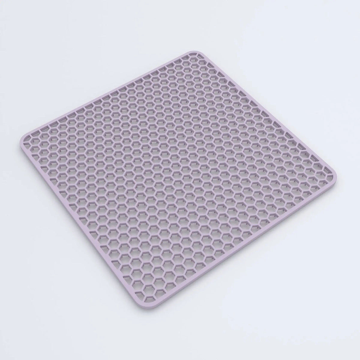 tapis protection moderne cuisine jaune violet gris grille hexagonale opaque