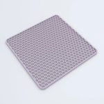tapis protection moderne cuisine jaune violet gris grille hexagonale opaque