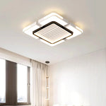 plafonnier led moderne blanc rectangulaire grille ventilation salon chambre minimaliste
