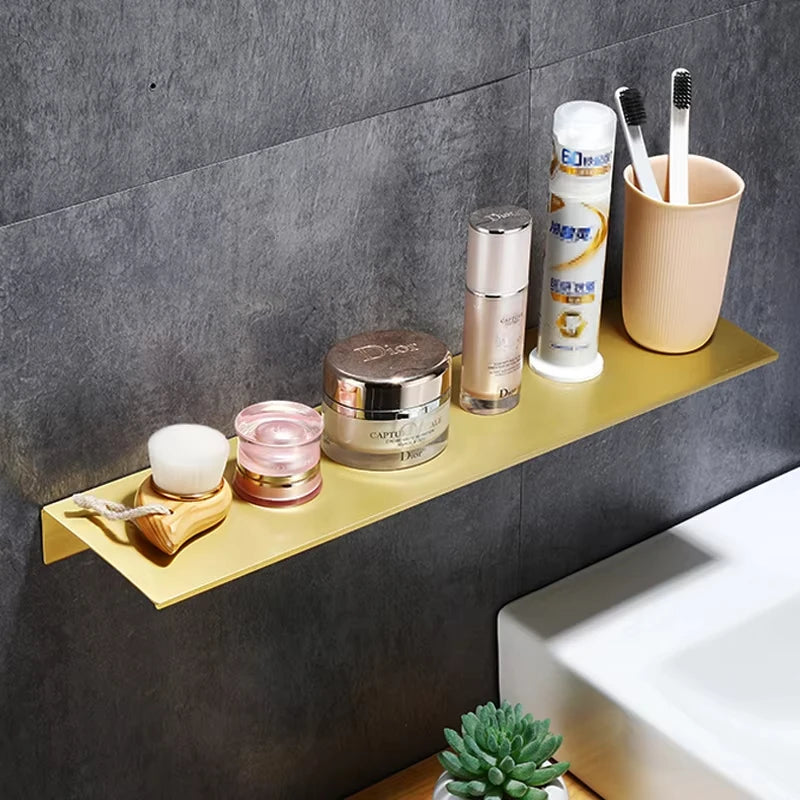 étagère murale aluminium blanc or noir moderne vis boulonnable salle bain douche