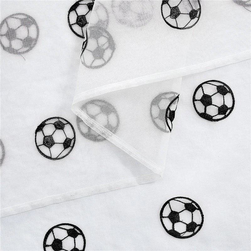rideau moderne football blanc motif ballons anneaux chambre hôtelôtel hospitalière