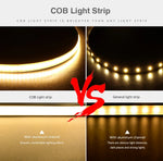 ruban led flexible blanc chaud 3000k 50m adhésif moderne 12v 50000h led cob