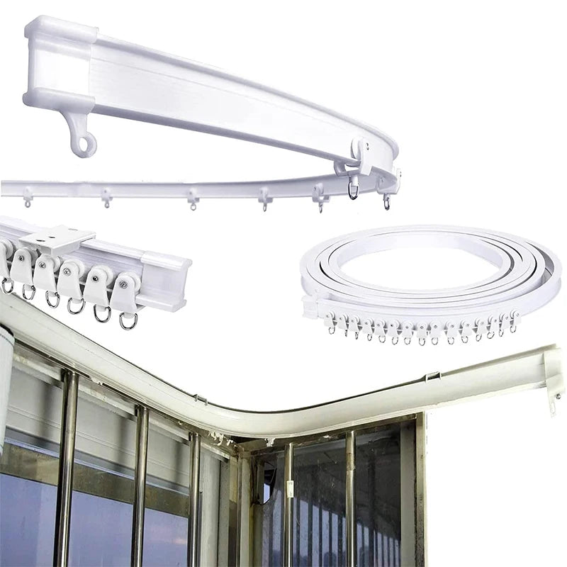 rideau polonais flexible blanc moderne facile 2m 3m 5m 6m monté mur