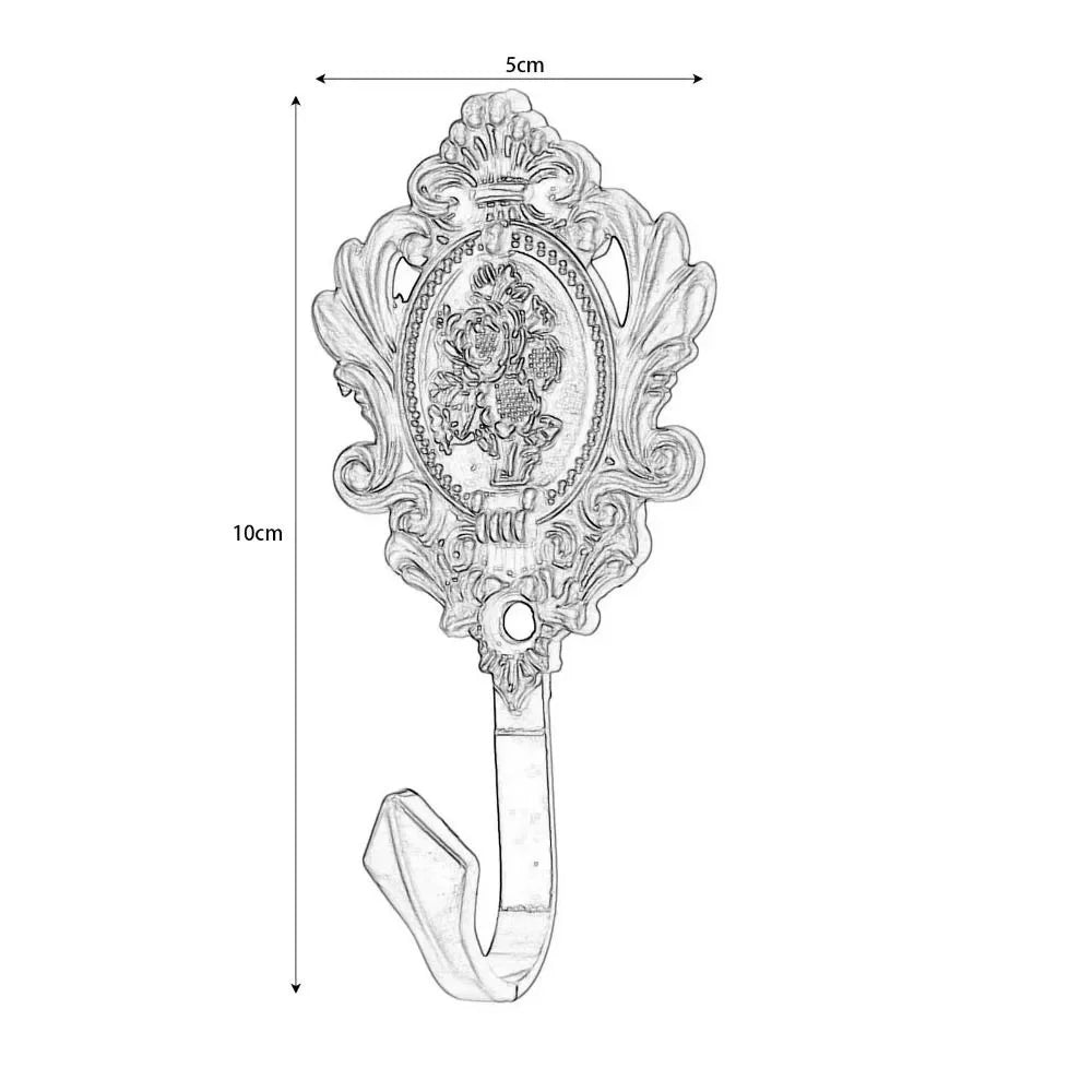 crochet mural vintage baroque argenté bronze doré décoration intérieure ancien fixations