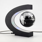 globe magnétique flottant cartographie mondiale led noir bleu doré moderne chambre coucher