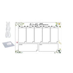 tableau blanc effaçable moderne motifs floraux crochets métalliques transparent marques blancs rouges grille dimensions