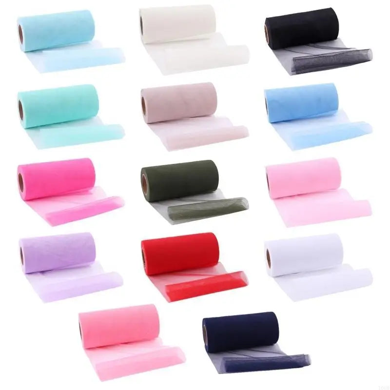 rubans tulle opaques couleur rouge rose blanc bleu noir vert décoratifs largeur 15cm