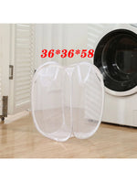 panier linge pliable maille polyester noir blanc moderne grande capacité