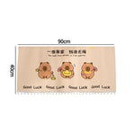 bannière décoration porte fenêtre motif carreaux fruits animaux kawaii enfant 95x45cm