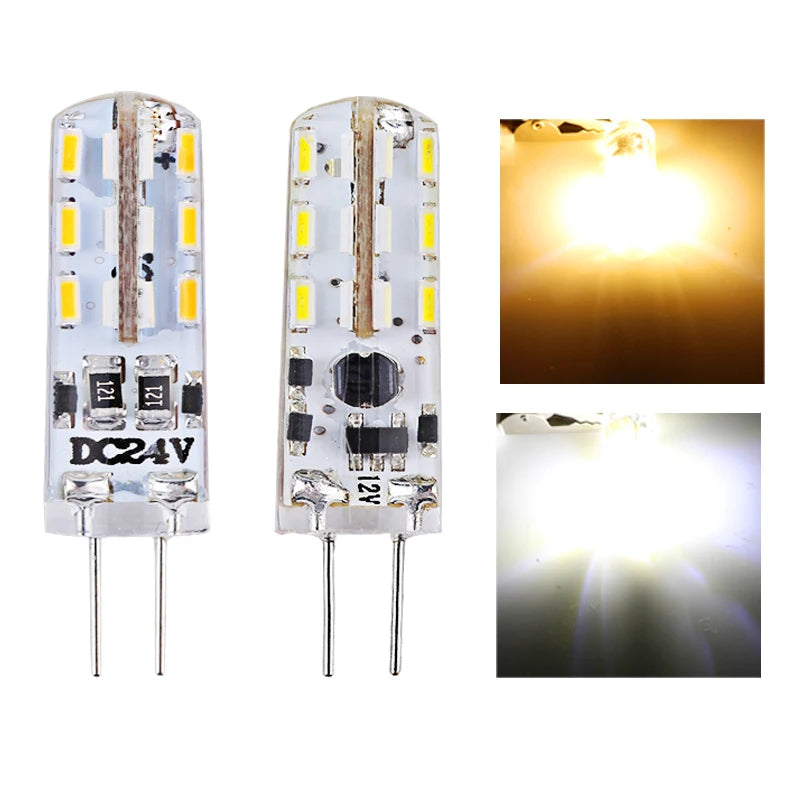 Ampoule LED transparente 12v 24v 249 lumens 360° silicone moderne G4
