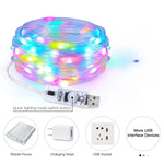 guirlande led 40m rgb ic musique bluetooth télécommande application mobile