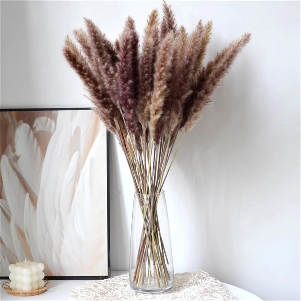 décoration maison plante séchée pampa moelleuse naturelle vase dried flowers beige rustiqueintérieur