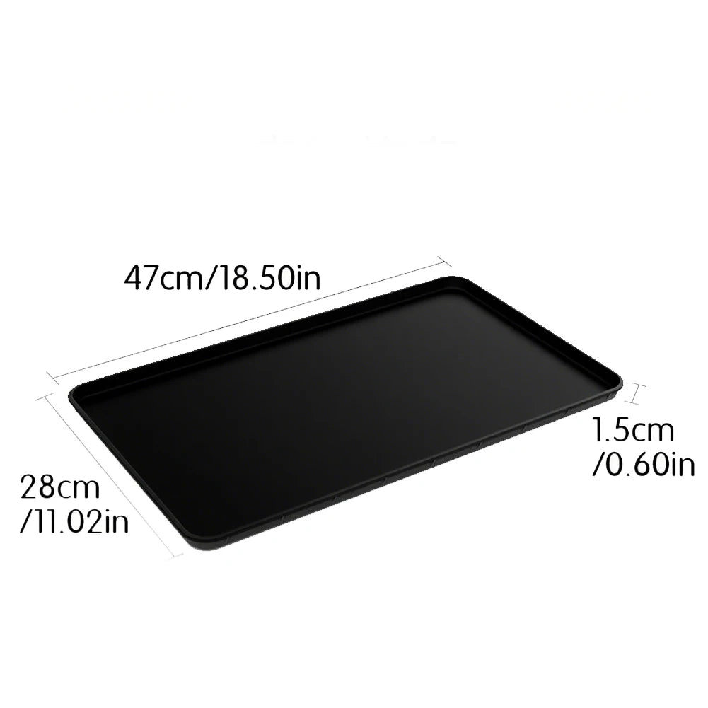 tapis protection appareils ménagers silicone noir moderne sans adhésif 47cm 28cm