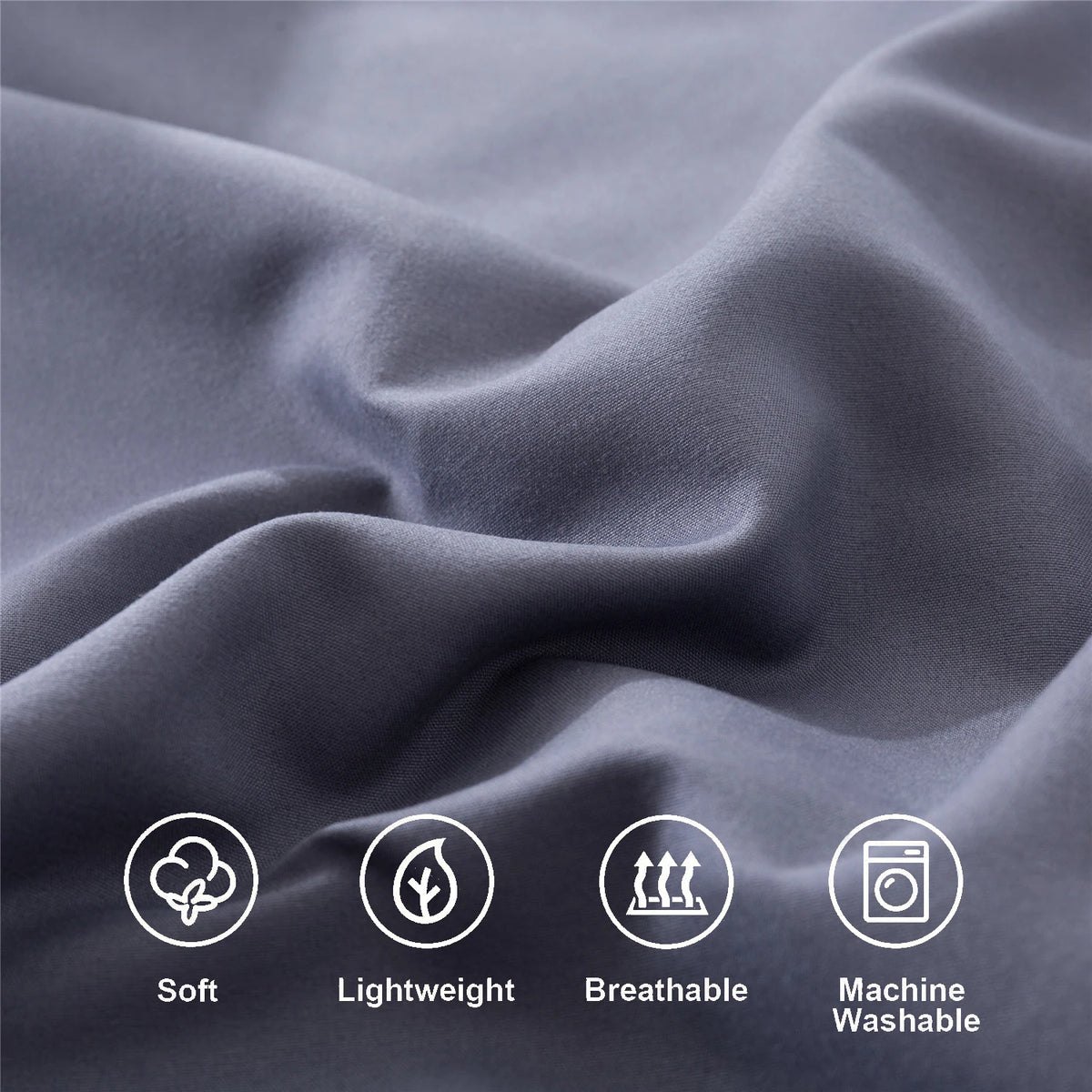 protège oreiller gris uni moderne qualité polyester lit maison simple 20x30inch