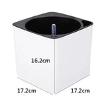 Pot fleurs moderne blanc lisse sans finition 20cm 20cm 19.8cm auto arrosage
