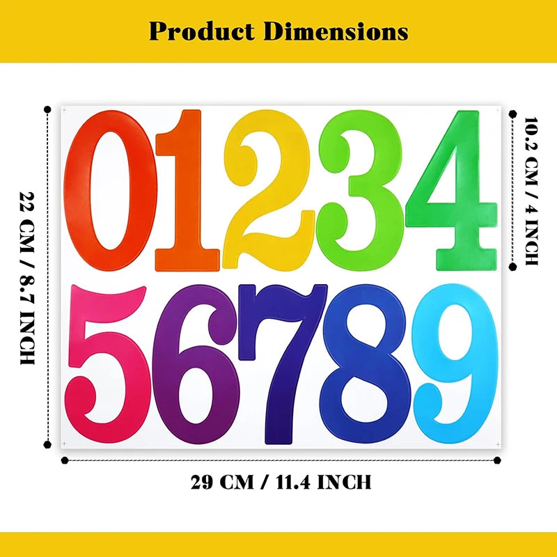 sticker numerote couleur grande taille decoratif ludique moderne adhesif porte boite lettres mur