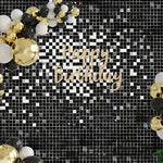 rideau fond noir mosaïque brillant occasion fête anniversaire mariage moderne opacité festive