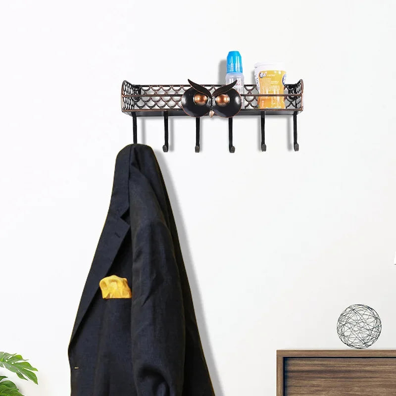 porte clés étagère murale moderne crochets boules poissons noir oeilletsacierforgé