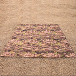 tapis sol camping vert foncé noir oxford robuste texture tissée pratique oeilletsextérieur camouflage