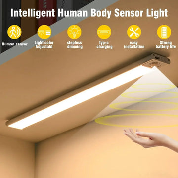 lampe led sans fil détecteur mouvement rechargeable usb decoration chambre moderne minimaliste