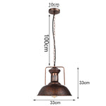 suspension industrielle vintage métal noir ampoule e27 salon chambre hallhôtel led echangée