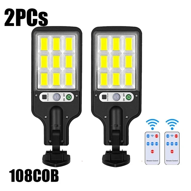 lampe rue solaire moderne noire led ip65 extérieure capteur mouvement fixée vis