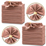 serviettes table satin rouge classiques 30x30cm coton opaques