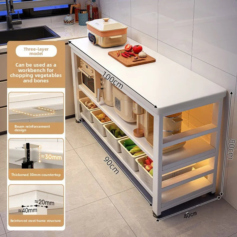 meuble cuisine blanc moderne tiroirs tablettes roulettes multifonctionnel 120cm 60cm 80cm