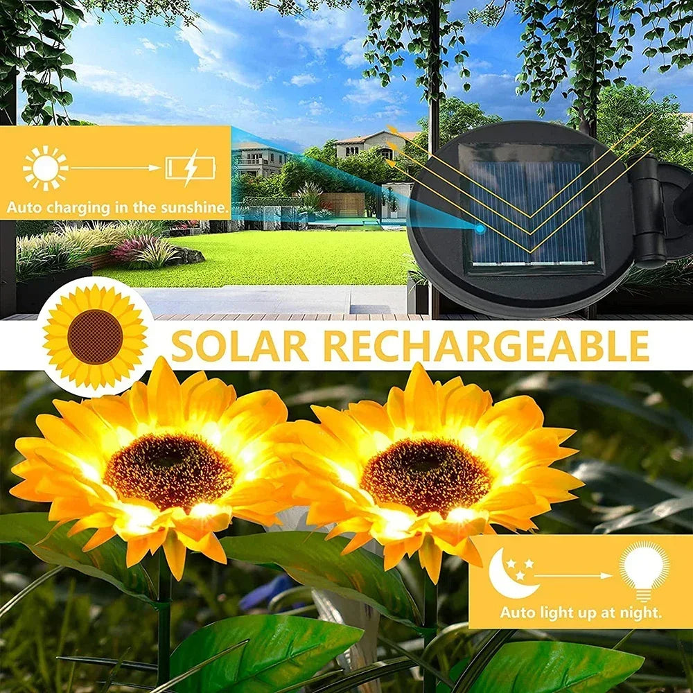 fleur artificielle solaire jaune moderne décoration intérieure tige métallique centre noir festive anniversaire événement