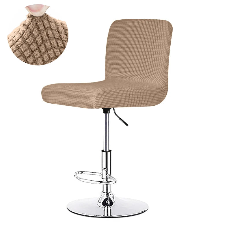 chaise haute moderne tissu carreaux rose gris violet bleu marine beige noir pied rotatif