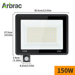 projecteur led motion sensor capteur mouvement lumière froide chaude ip66 étanche moderne extérieur jardinôtel
