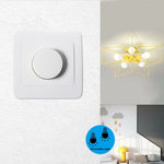 interrupteur led dimmable blanc moderne bouton rotatif variateur 81mm 81mm