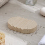 support savon pierre naturelle texture granulée minimaliste couleur beige clairintérieur décoration objet decoratif opacité