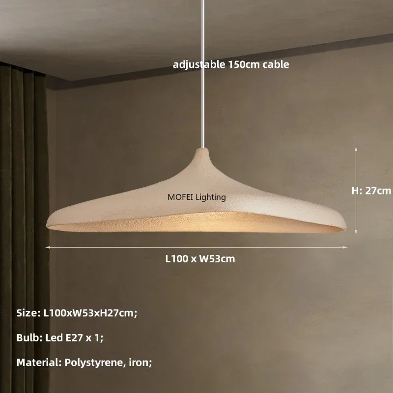 suspension lumineuse moderne câble ajustable lumière LED beige clair 4200K 3000K 6500K 100x53x27cm