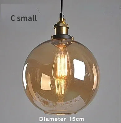 suspension lumineuse industrielle vintage ampoule filament verre transparent noir salon restaurant bar