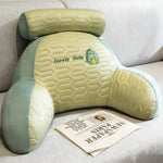 oreiller lecture confortable moderne gris vert jaune bleu imprimé animaux concave coton polyester 60x40cm