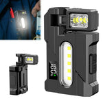 lampe travail rechargeable usb 1200 lumens zoomable clip magnétique gris moderne