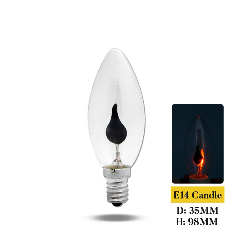 ampoule led flamme noire transparente moderne e14 e27 3500k 30000h lumens économieénergie