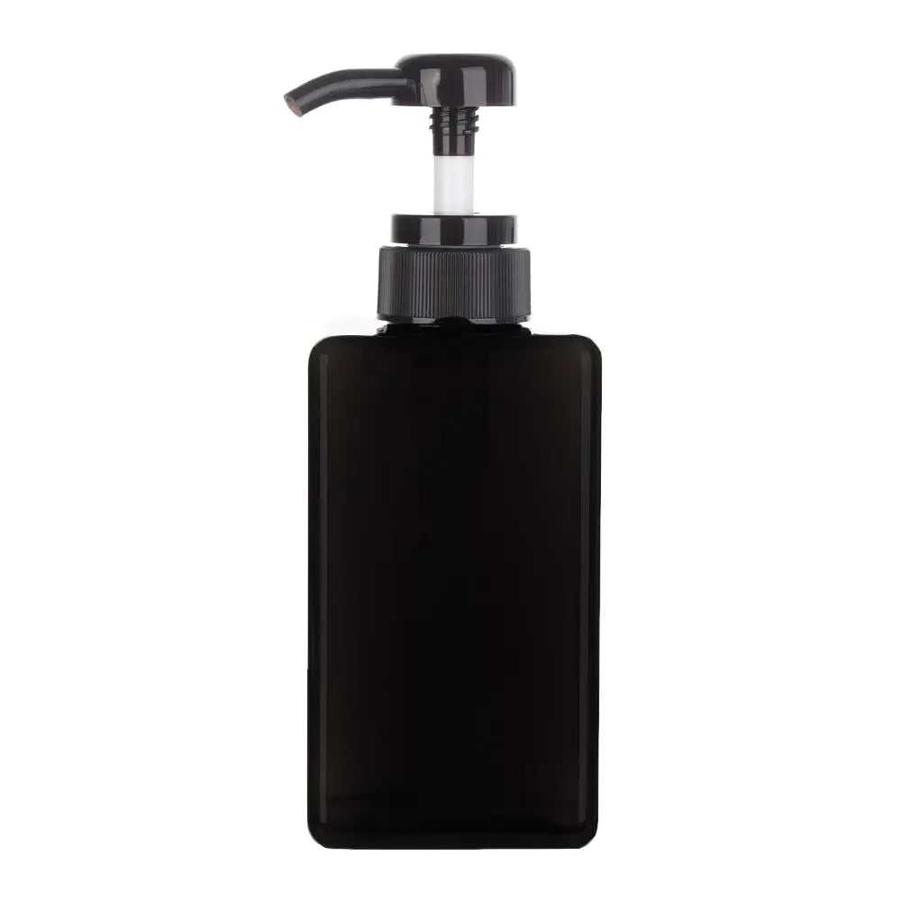 flacon pompe distributeur savon liquide mains transparent rectangulaire moderne minimaliste salle bain