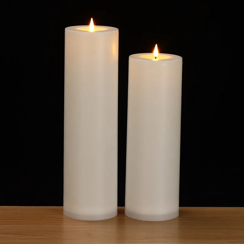 bougies led sans flamme étanches réglables modernes fêtes événements camping 30cm 50000 heures