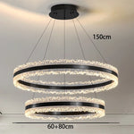 suspension lumineuse moderne cristaux dorés translucide noir pendentif chaines 110cm 40cm 60cm 80cm