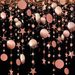 guirlande or argent étoiles paillettes festives moderne anniversaire mariage deco chambre fil suspension disco