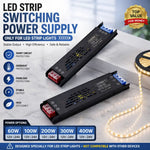 alimentation led 12v 24v 60w 100w 200w 240v 300w 400w ruban lumineux noire moderne