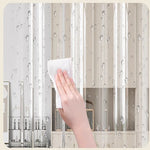 rideau transparent rayures verticales moderne pvc porte lavable machine anneau métallique