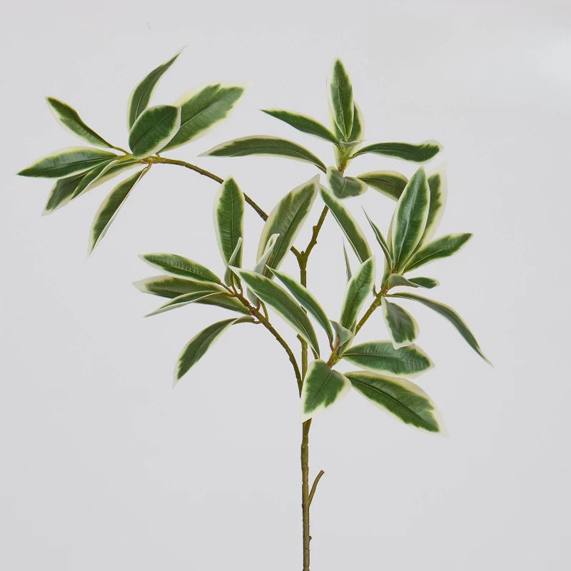 plantes artificielles soie vertes feuilles simples modernes décoration intérieure 75cm minimaliste sans pot